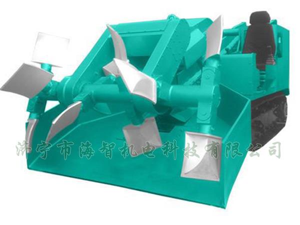 為了提高裝載效率，在取料方面通過滾耙式旋轉(zhuǎn)連續(xù)取料的方式